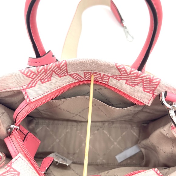 Michael Kors Mirella Small Shopper Top Zip Satchel Xbody Bag - Picture 8 of 9